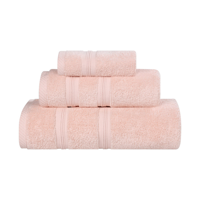 Superior Smart Dry 100% Cotton 3-Piece Towel Set, Peach