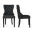 Tufted Upholstered Leather Dining Parsons Chairs-2146859356