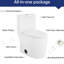Elongated Ceramic Toilet, White, 1.1/1.6 , Comfort Height, Soft Close Seat, & , T036wt Elongated, Comfortable,