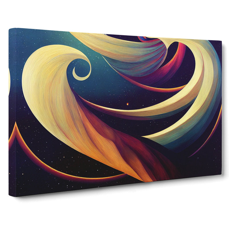 Galaxy Art Nouveau Abstract - Wrapped Canvas, 35cm H x 50cm W x 3cm D