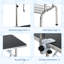 Table de toilettage pour chien en acier inoxydable avec bras réglable et panier Jacinto
