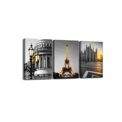 3 Piece Wrapped Canvas Set