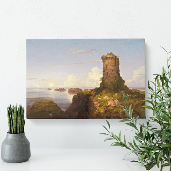 Thomas Cole Ruine East Urban Home Italian Coast With Ruined Tower by Thomas Cole ...
