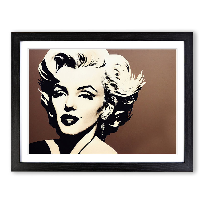Marilyn Monroe Vol.1 - Single Picture Frame Painting, Black, 46cm H x 64cm W x 2cm D