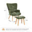 Upholstered Armchair With Footstool-707184140