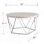 Table basse ronde en fausse pierre