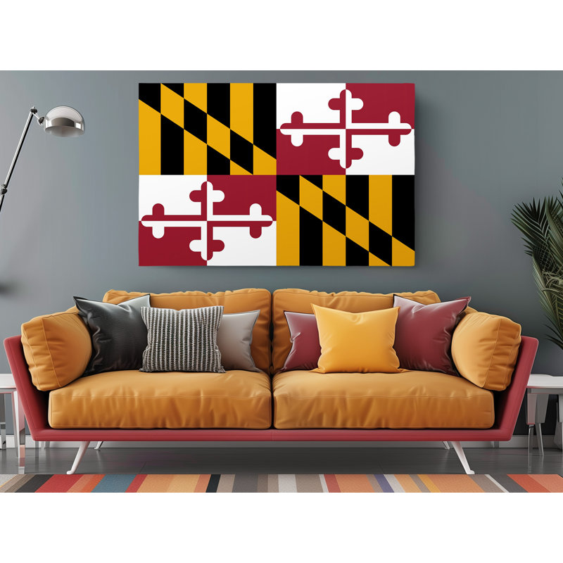 «Maryland State Flag», impression sur toile tendue, L 60 po x H 40 po