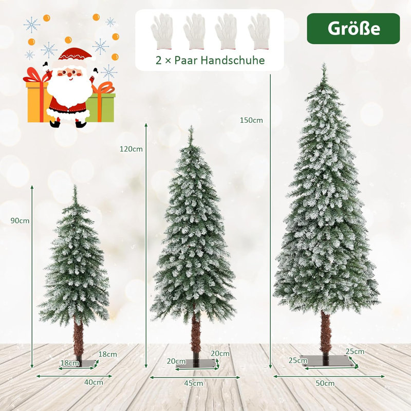 Lighted Artificial Pine Christmas Tree