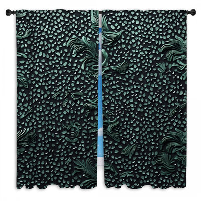 Rideaux occultant à motif de feuilles Axat