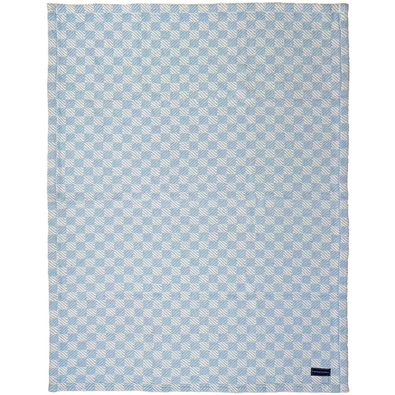 Jeté en coton Coastal, Bleu