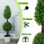 Topiaire de buis artificiel en forme de boule en pot