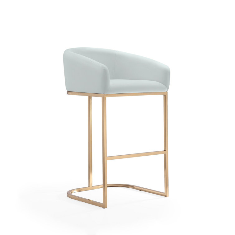 Lioba Upholstered Counter Stool with Metal Frame