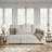 Serta® Mia 83.9 in Convertible Sofa King Size Sleeper Dream Coils FingerGuard Reversible Chaise Woven Fabric-126283562