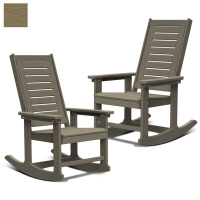 HDPE Outdoor Rocking Chair by Rosecliff Heights