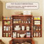 Armoire de rangement en bois cannelée avec portes, 6 tablettes de porte, organisateur et armoire de cuisine polyvalente Kitchen Pantry-443408209