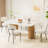 Sherpa Fabric Upholstered Dining Chairs Set With Backrest For Dining Room, Kitchen, Living Room, Includes 8 Chairs-1493605391