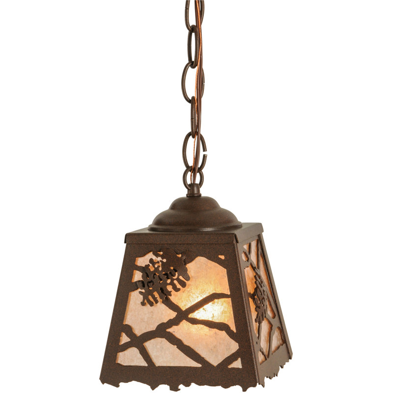 Rustic Lodge 1 - Light Pendant, Antique Copper, 11" - 40" H x 8.5" W x 8.5" D