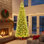 Arbre de Noël artificiel 12 pi avec 2517 pointes de branches, 800 lumières DEL blanc chaud