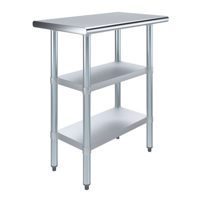 Stainless Steel Work Table with 2 Shelves