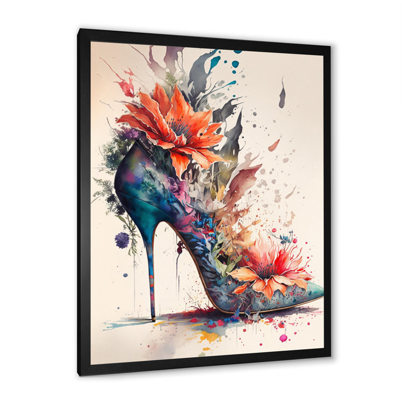 Floral Bouquet High Heel Shoes II - Art mural sur toile tendance