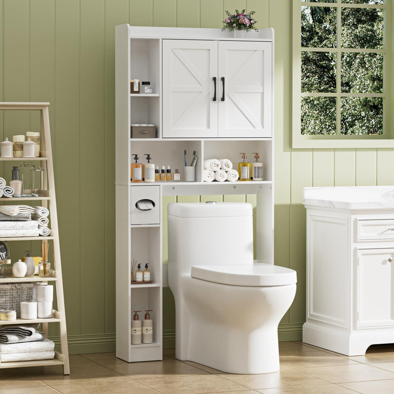 Washing Machine Cabinet with 2 Doors, Versatile Storage Unit