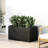 Outdoor Lightweight Concrete Flower Container - 30.82" W X 15.96" D 16" H Black Magnesium Oxide Plant Holder