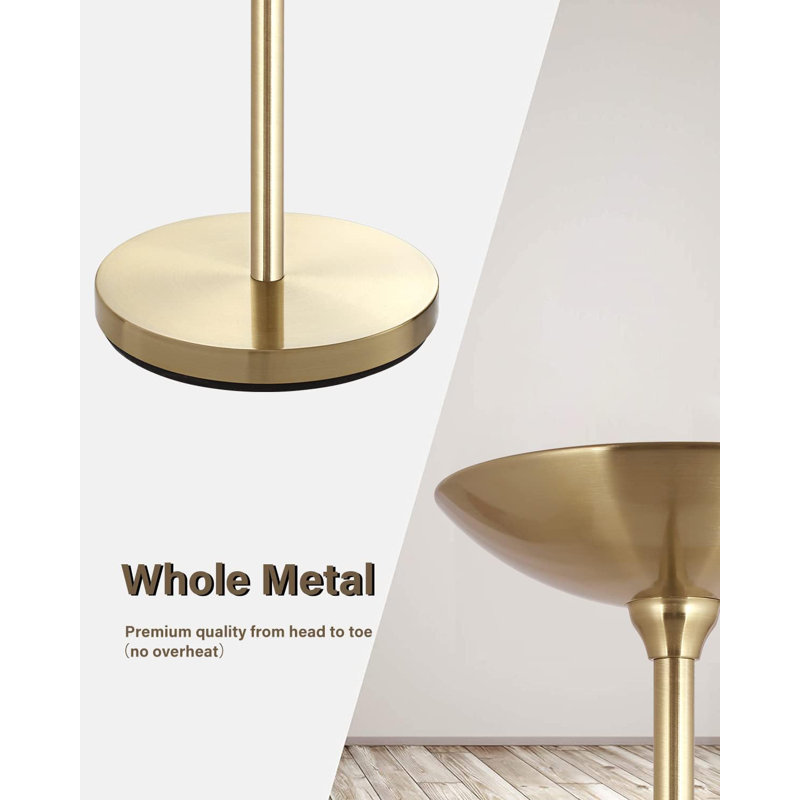 Uranio 70.5'' LED Torchiere Floor Lamp, Gold