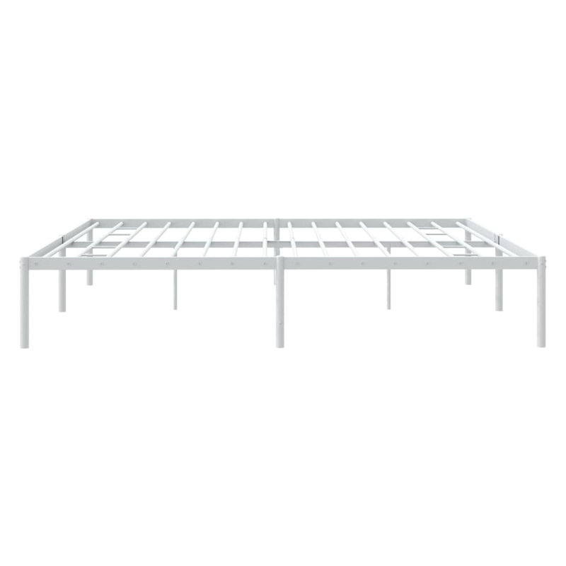 Marlton Metal Bed Frame, Heavy-Duty, No Mattress, King, White
