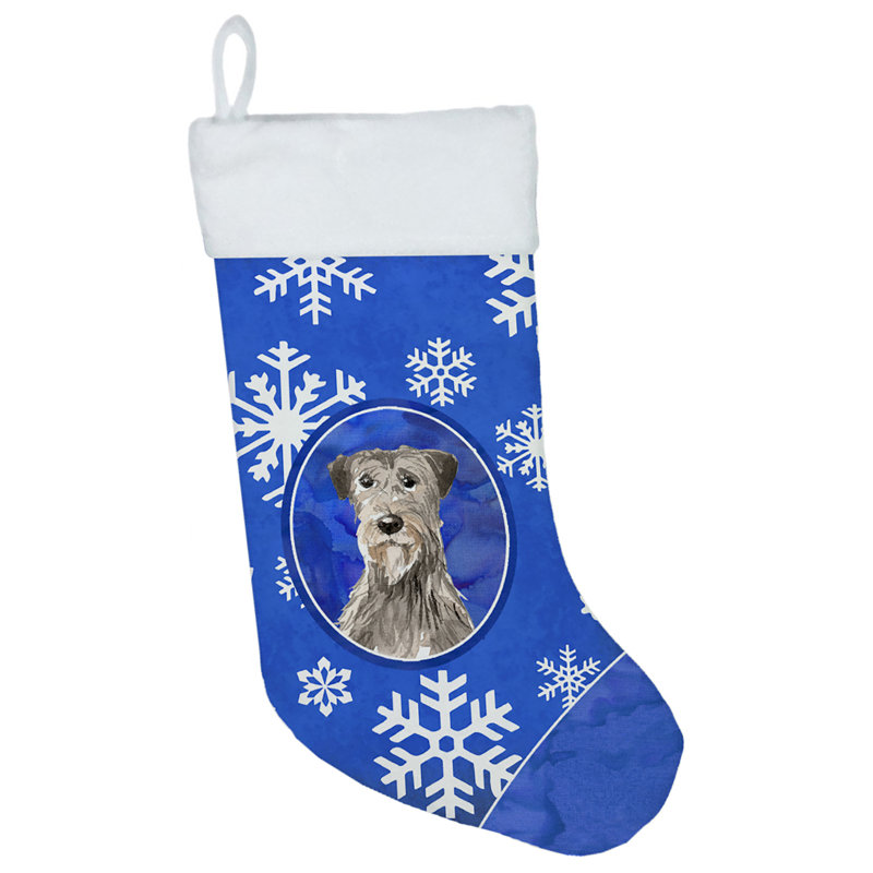 Chaussette de noël winter flocons de noël, Lévrier irlandais
