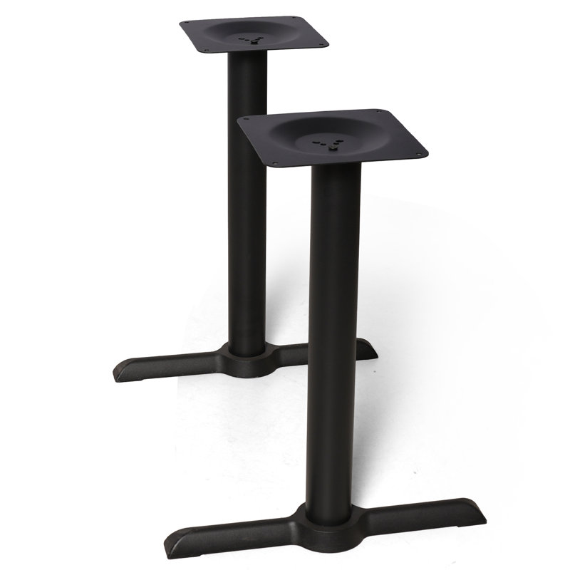 Ensemble de 2, base de table en fonte H27,7 avec pieds de table de type «I», pied de table noir