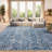 Avira Damask Navy/Light Gray Area Rug-1444890233