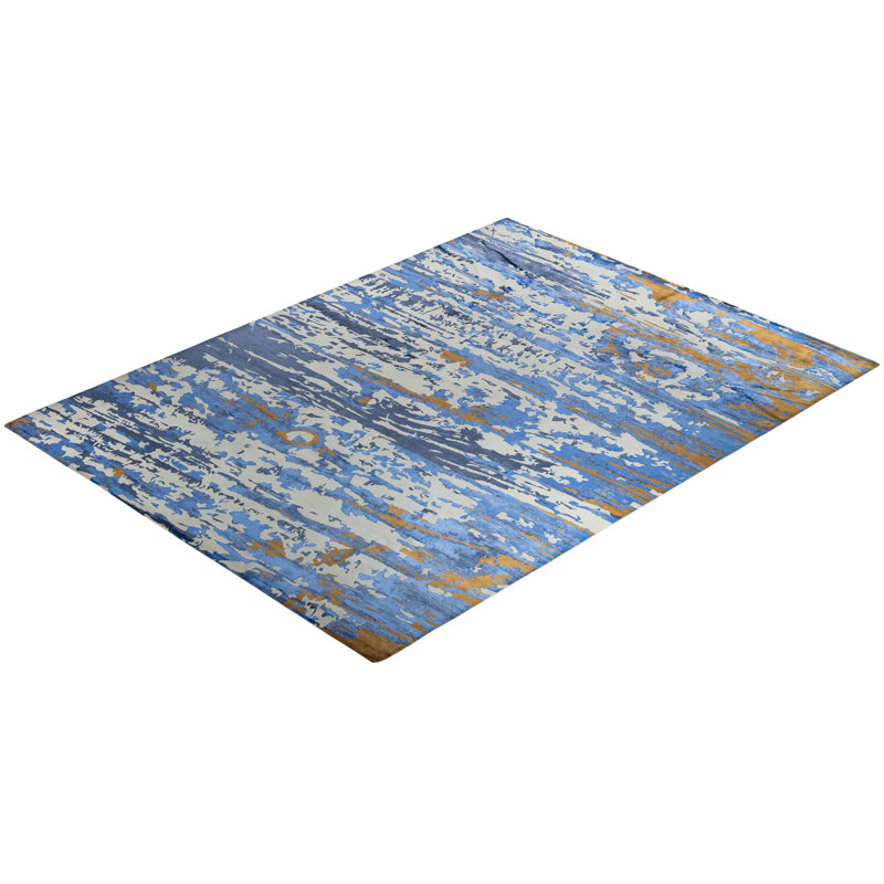Overdyed One-of-a-Kind Rectangle 9'2" X 12'3" Hand Knotted Area Rug