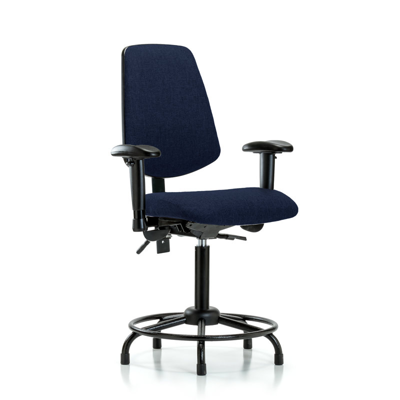 Abrahams Drafting Chair, Navy, Not Included