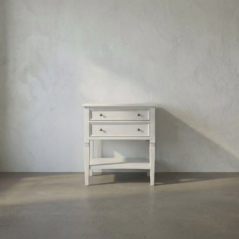 Oxford End Table, White Wash