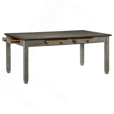 Table de salle à manger à 6 tiroirs