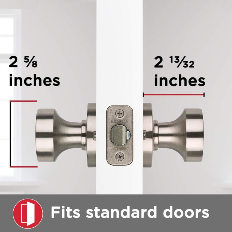 Bouton de porte de passage intérieur Pisme, poignée pour portes de placard et de couloir, poignée de porte non verrouillable en nickel satiné, avec protection Microban