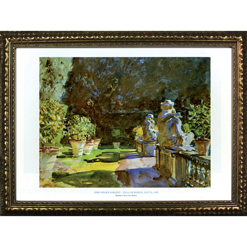 « villa di marlia, lucca, 1910 » par john singe sargent, reproduction d’art encadrée Museum Masters