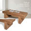 Table basse moderne en bois massif de style rustique moderne avec plateau spacieux
