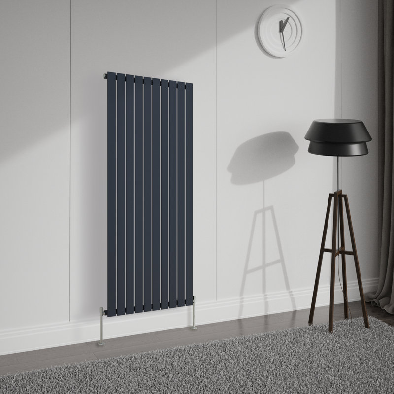 Shonnard Vertical Single Flat Panel Radiator, 160cm H x 68cm W, Anthracite