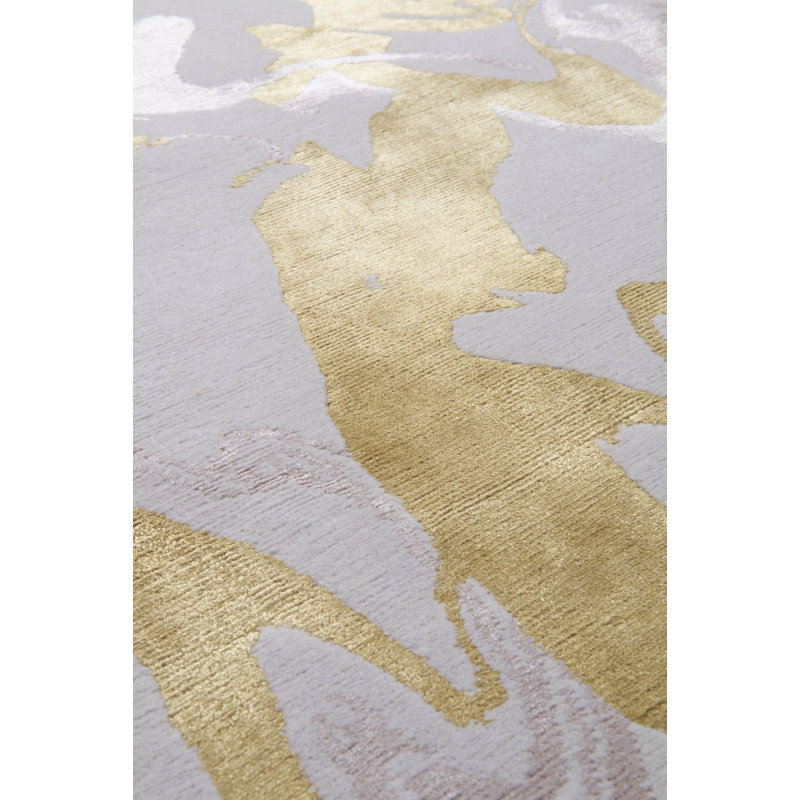 Echo Gold Round Area Rug, Rectangle 10' x 14'