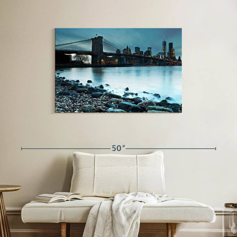 Lilie Brooklyn Bridge Blue Hour, 26" H x 39" W