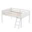 Lit mezzanine bas en bois avec échelle-343976216