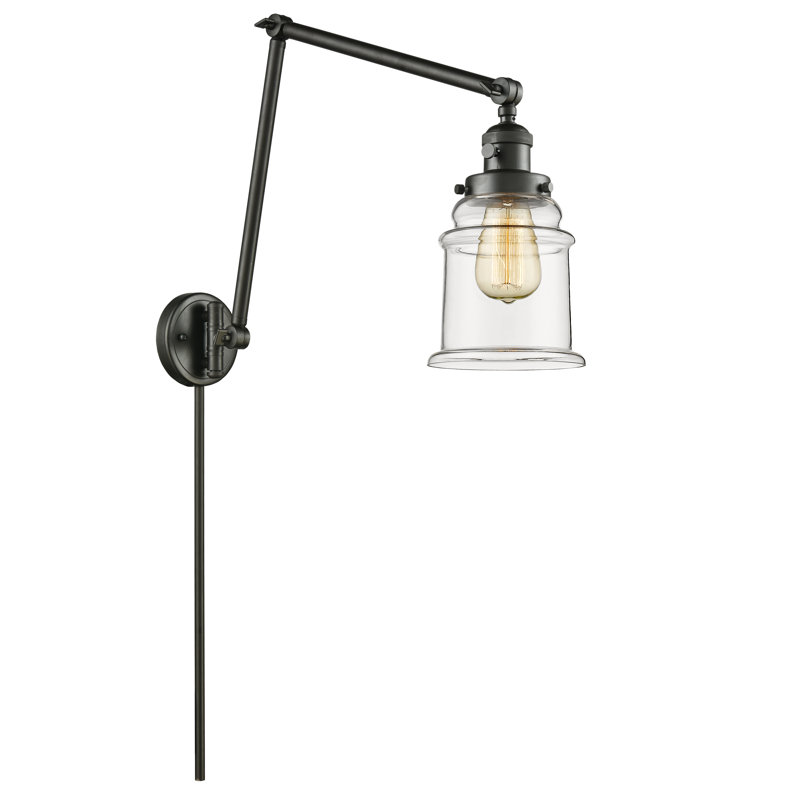 Galaviz Wall Sconce, Oil Rubbed Bronze, Clear, 60 Watt Vintage Incandescent Bulb
