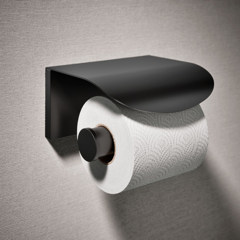Avid Wall Mount Toilet Paper Holder, Matte Black