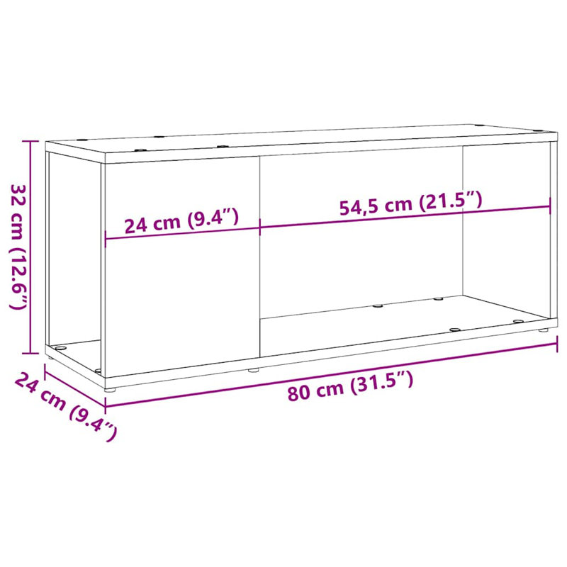 Gorav TV Stand for TVs up to 32", Old Wood
