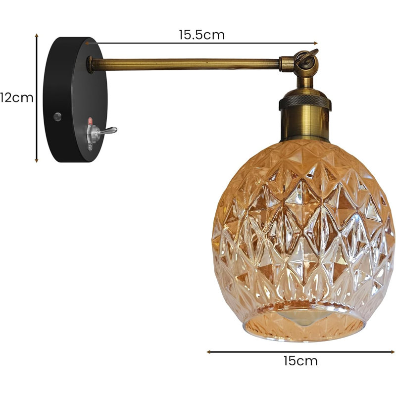 Thorntonville Glass Armed Sconce