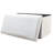 30" White Boucle Storage Ottoman