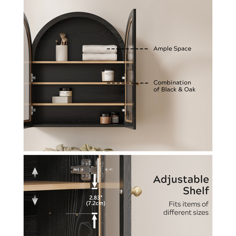 Arch Wall Mounted Cabinet,Bathroom Medicine Cabinet (Set of 2)