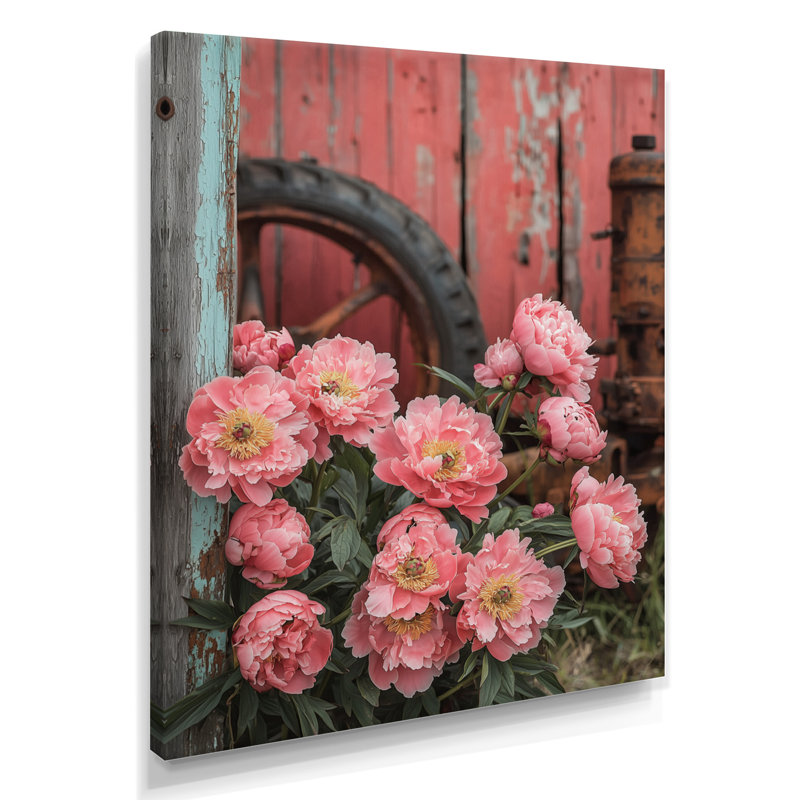 Bletsoe - Floral Canvas Wall Art, Ne s'applique pas, Toile tendue, H 20 po x l 12 po