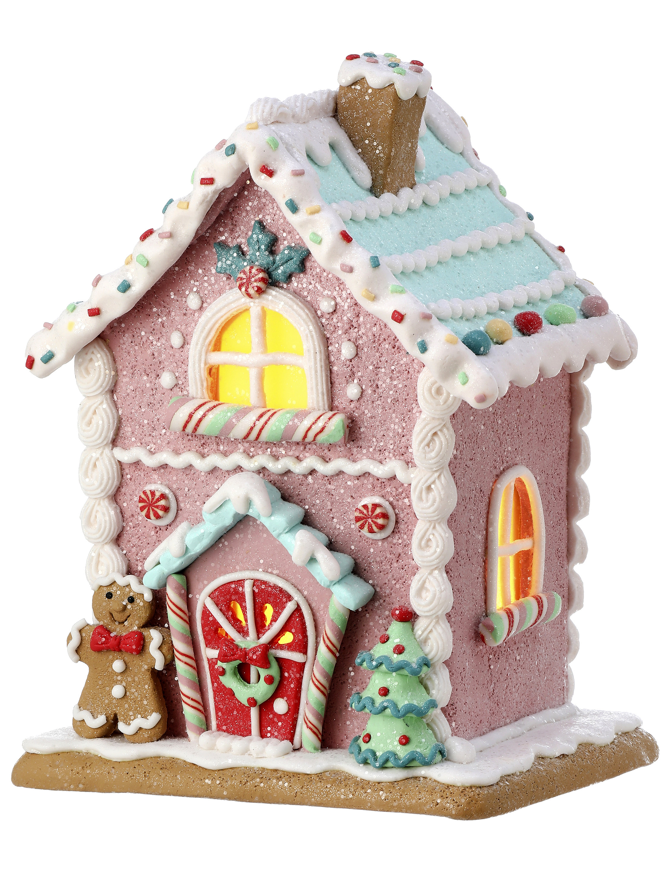 The Holiday Aisle® 8.5" LED Pastel Sweets House | Wayfair